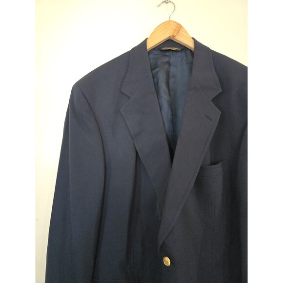 Brooks Brothers 1818 Men Blazer 45R Dark Blue Gold Buttons Classic Sport Coat - Picture 3 of 14